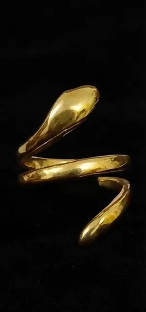خاتم Golden spiral ستانلس ستيل - مقاوم للصدأ شامل ضمان
