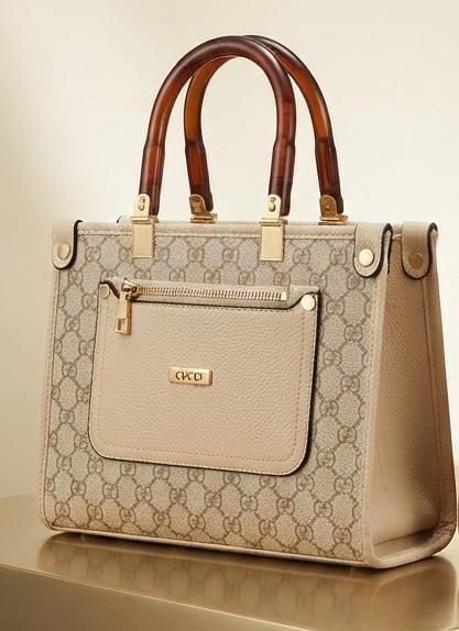 حقيبه يد Ivory Monogram Tote - لمسة الفخامة الكلاسيكية